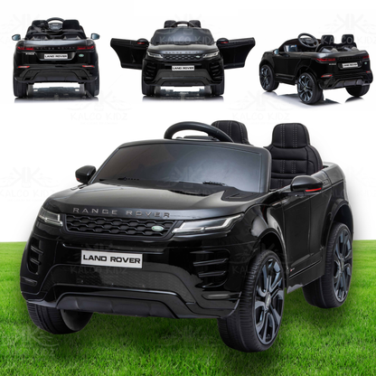 RANGE ROVER EVOQUE - Black | 12V | Leather Seat | EVA Wheels | RC