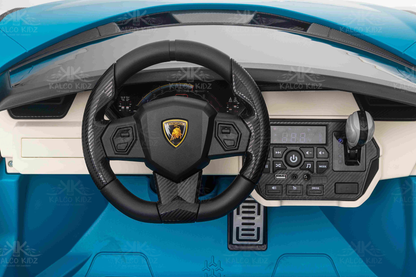 LAMBORGHINI SIAN - Blue | 24V | 2 Seater | Leather Seat | EVA Wheels