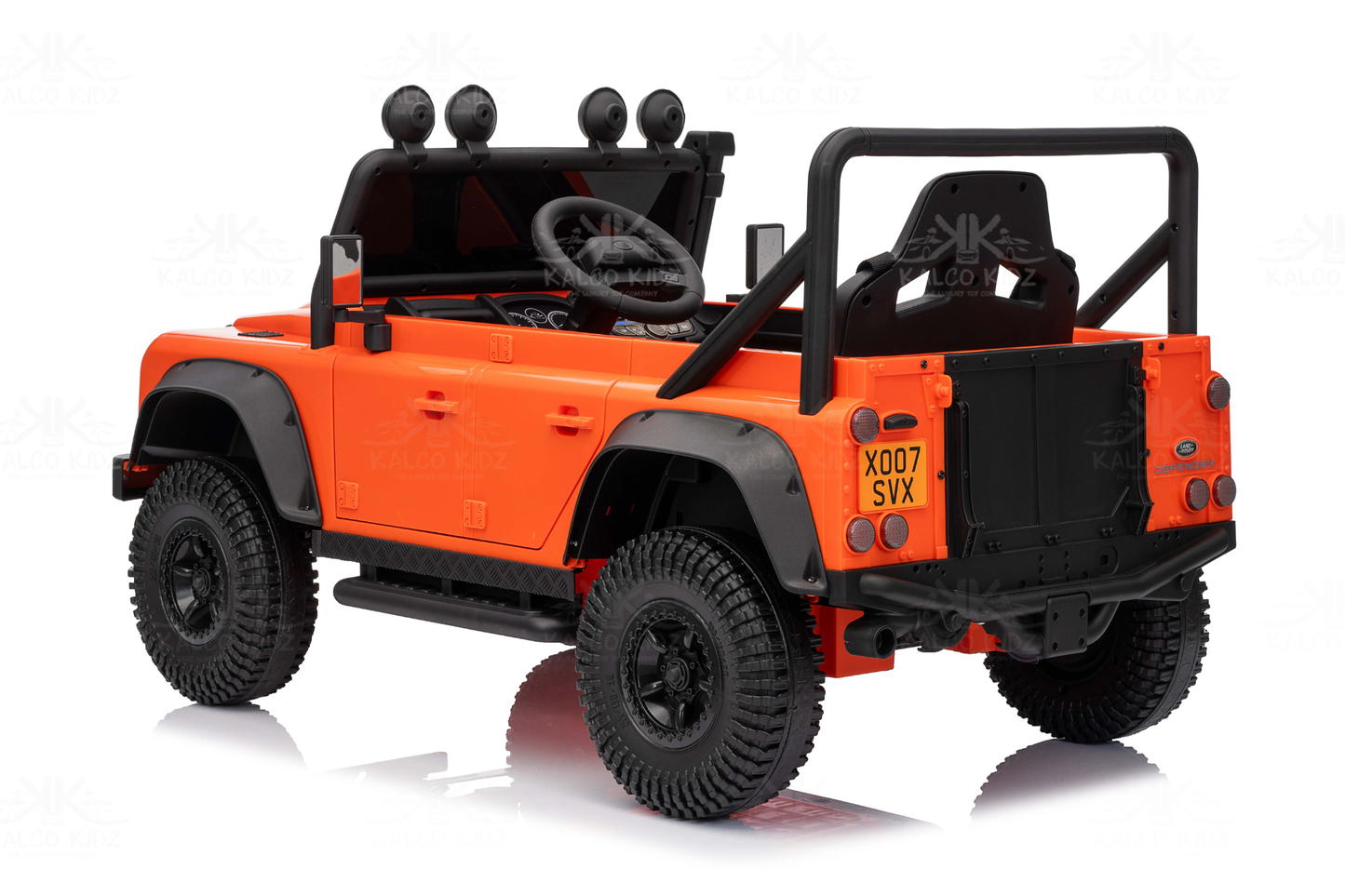 LAND ROVER DEFENDER - Orange | 12V | Leather Seat | EVA Wheels | RC