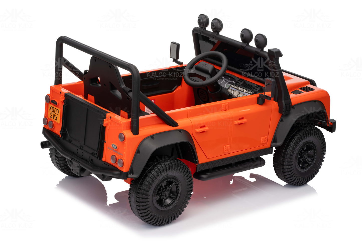 LAND ROVER DEFENDER - Orange | 12V | Leather Seat | EVA Wheels | RC