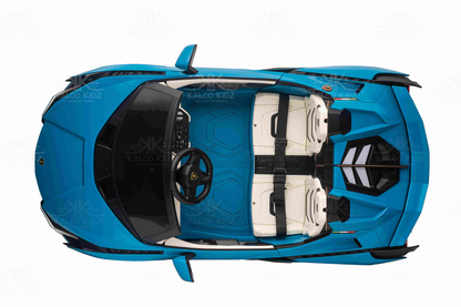 LAMBORGHINI SIAN - Blue | 24V | 2 Seater | Leather Seat | EVA Wheels