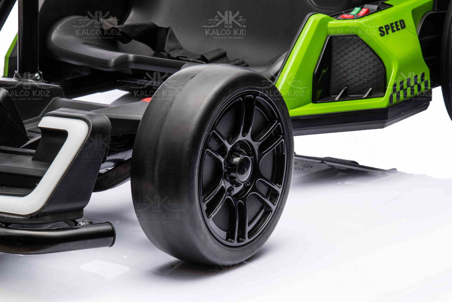 DRIFT GO KART - Green | 24V | Bluetooth Audio | Adjustable Seat