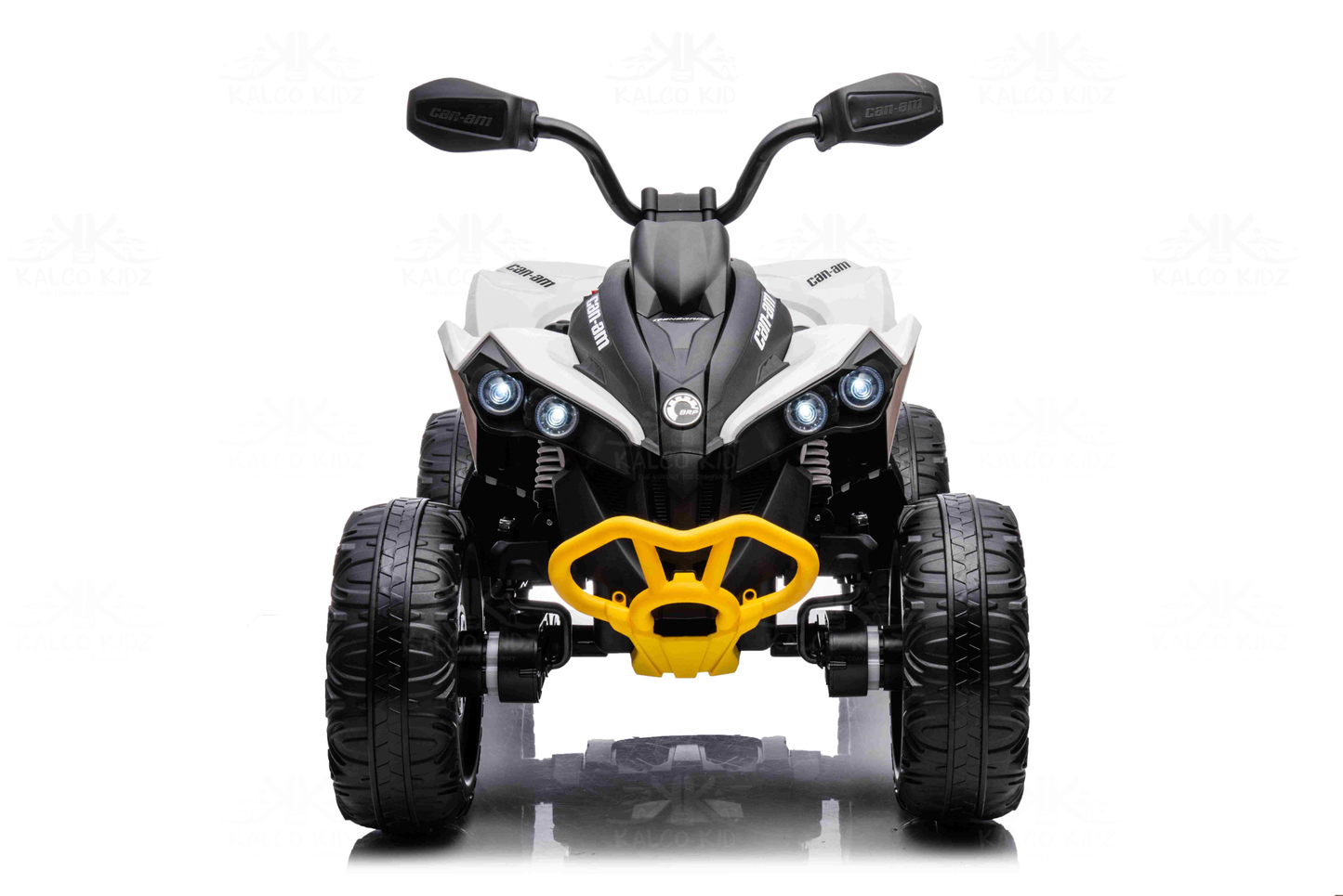 CanAm QUAD BIKE ATV - White | 24V | Leather Seat | EVA Wheels