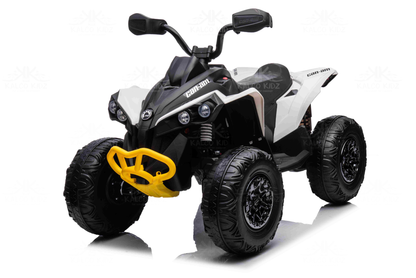CanAm QUAD BIKE ATV - White | 24V | Leather Seat | EVA Wheels