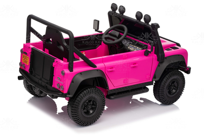 LAND ROVER DEFENDER - Pink | 12V | Leather Seat | EVA Wheels | RC