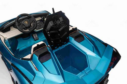 LAMBORGHINI SIAN - Blue | 24V | 2 Seater | Leather Seat | EVA Wheels
