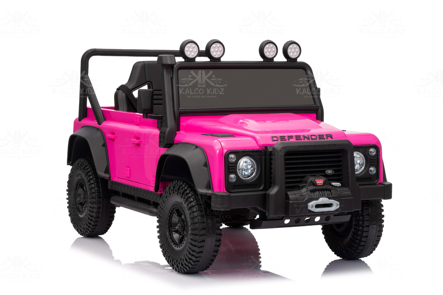 LAND ROVER DEFENDER - Pink | 12V | Leather Seat | EVA Wheels | RC