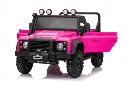 LAND ROVER DEFENDER - Pink | 12V | Leather Seat | EVA Wheels | RC