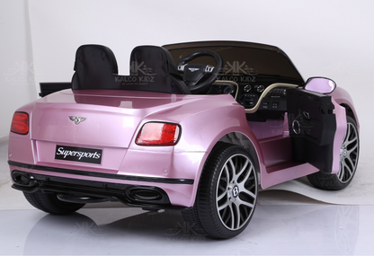 BENTELEY SUPERSPORTS - Paint Pink | 12V | Leather Seat | EVA Wheels