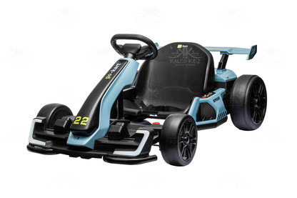 DRIFT GO KART - Blue | 24V | Bluetooth Audio | Adjustable Seat