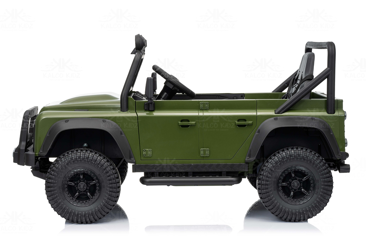LAND ROVER DEFENDER - Green | 12V | Leather Seat | EVA Wheels | RC