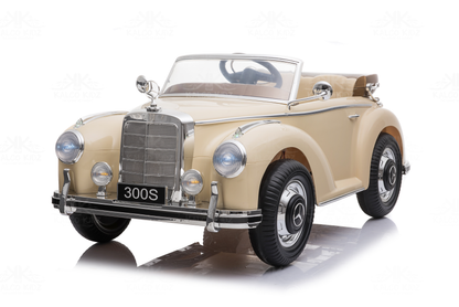 MERCED-BENZ 300S - Cream | 12V | Leather Seat | EVA Wheels | RC