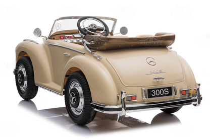 MERCED-BENZ 300S - Cream | 12V | Leather Seat | EVA Wheels | RC