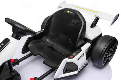 DRIFT GO KART - White | 24V | Bluetooth Audio | Adjustable Seat