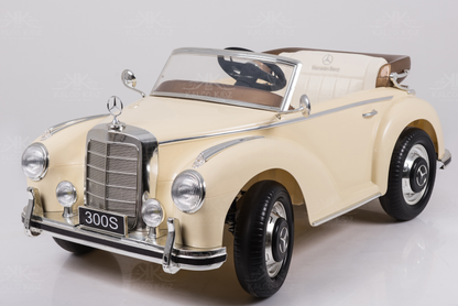 MERCED-BENZ 300S - Cream | 12V | Leather Seat | EVA Wheels | RC