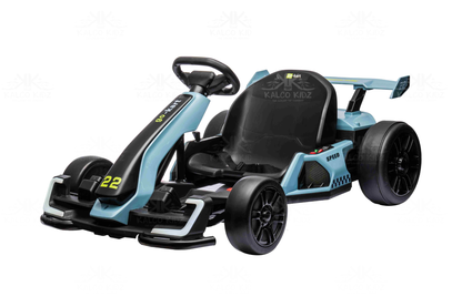 DRIFT GO KART - Blue | 24V | Bluetooth Audio | Adjustable Seat