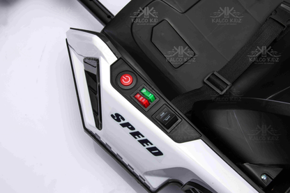 DRIFT GO KART - White | 24V | Bluetooth Audio | Adjustable Seat