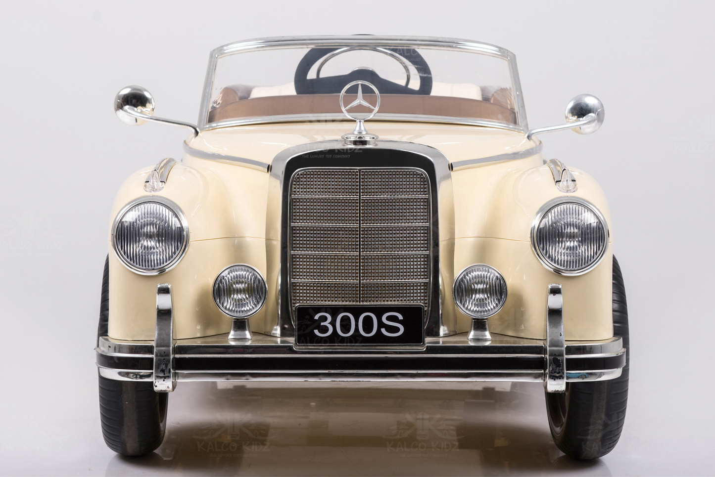 MERCED-BENZ 300S - Cream | 12V | Leather Seat | EVA Wheels | RC