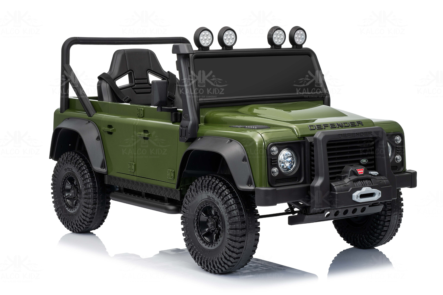 LAND ROVER DEFENDER - Green | 12V | Leather Seat | EVA Wheels | RC