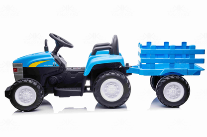 MX T7 Tractor with Trailer - Blue | 12V Bluetooth Audio