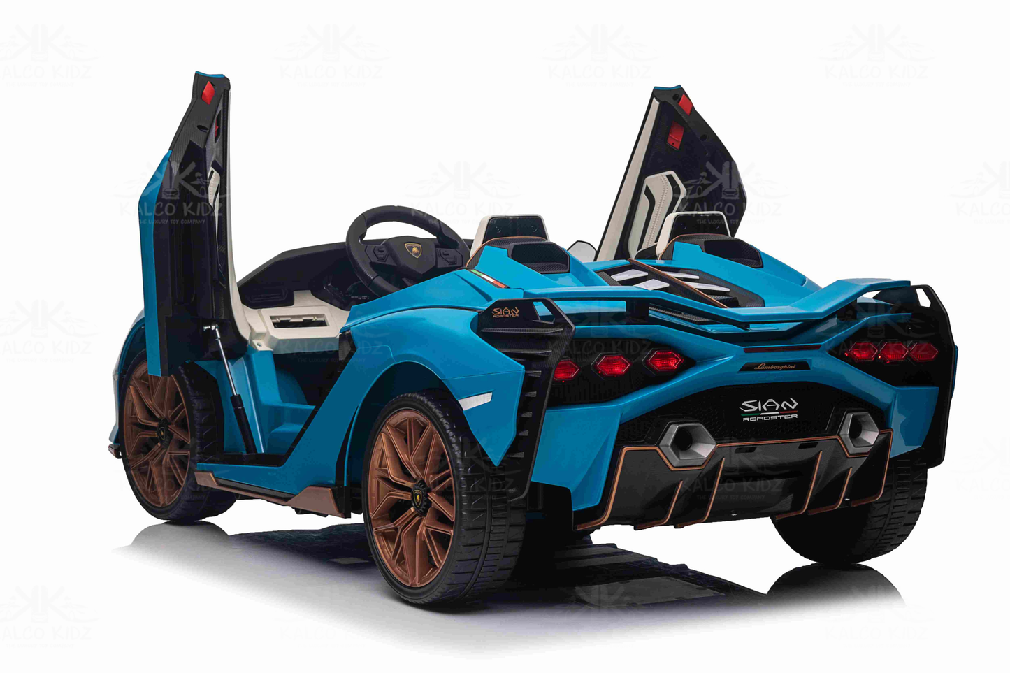 LAMBORGHINI SIAN - Blue | 24V | 2 Seater | Leather Seat | EVA Wheels