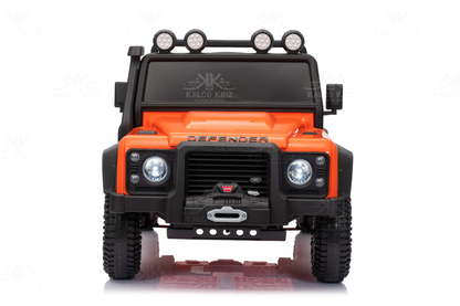 LAND ROVER DEFENDER - Orange | 12V | Leather Seat | EVA Wheels | RC