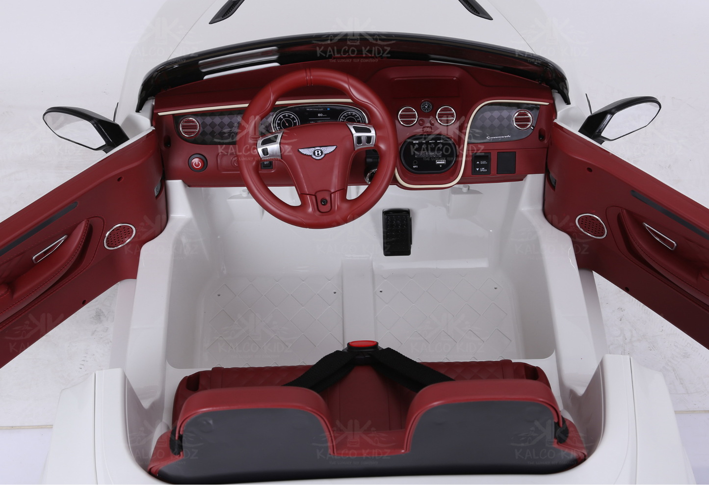 BENTELEY SUPERSPORTS - White | 12V | Leather Seat | EVA Wheels