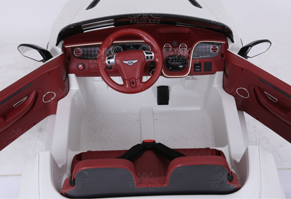 BENTELEY SUPERSPORTS - White | 12V | Leather Seat | EVA Wheels