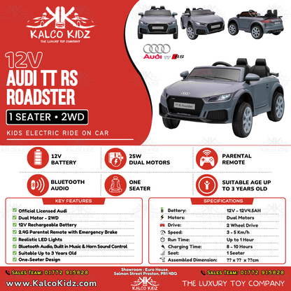 Audi TT RS Roadster - Grey | 12V | RC