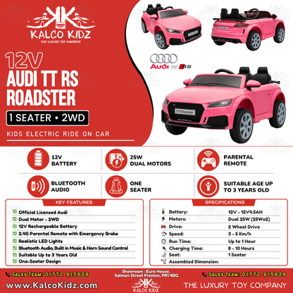 Audi TT RS Roadster - Pink | 12V | RC