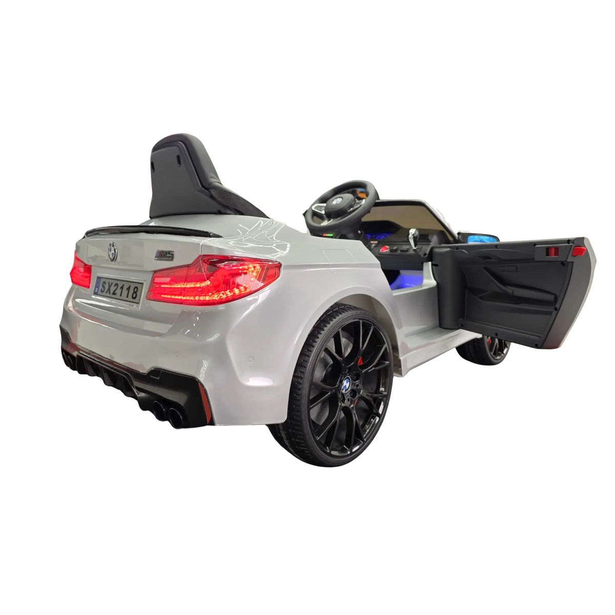 BMW M5 DRIFT - Silver Grey | 24V | Leather Seat | EVA Wheel | High Power | RC (Copy)