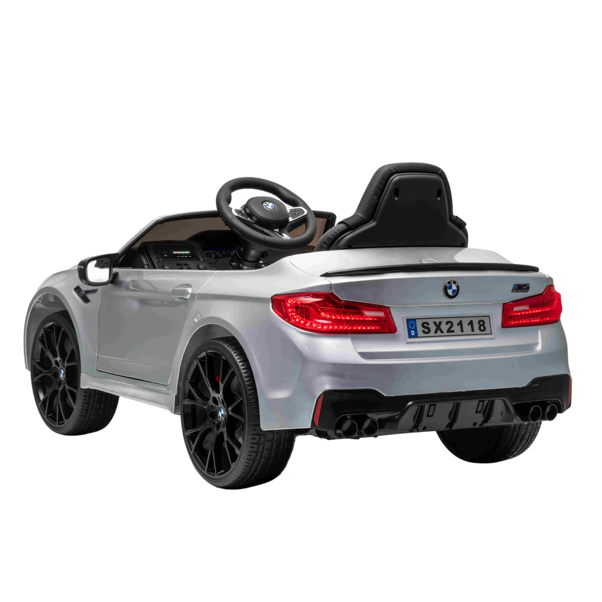 BMW M5 DRIFT - Silver Grey | 24V | Leather Seat | EVA Wheel | High Power | RC (Copy)