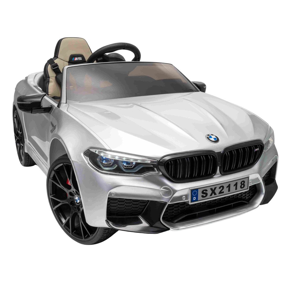 BMW M5 DRIFT - Silver Grey | 24V | Leather Seat | EVA Wheel | High Power | RC (Copy)