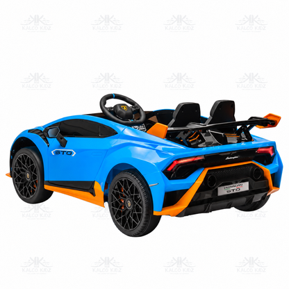 Lamborghini Huracan STO DRIFT - Blue | 24V | High Power | Leather Seat | EVA Wheels