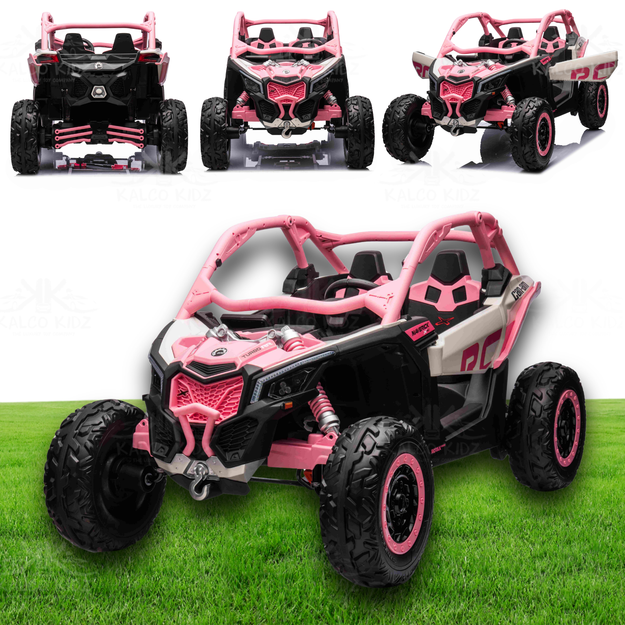 CanAm MAVERICK UTV - Pink | 48V | 2 Seater | Leather Seat | EVA Wheel ...