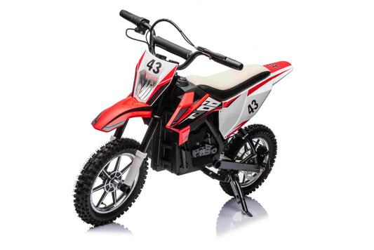 SCRAMBLER ELECTRIC BIKE MOTORBIKE DIRT BIKE - RED | 36V 500W | Leather Seat | AIR Wheels | UPTO 20 KM/H