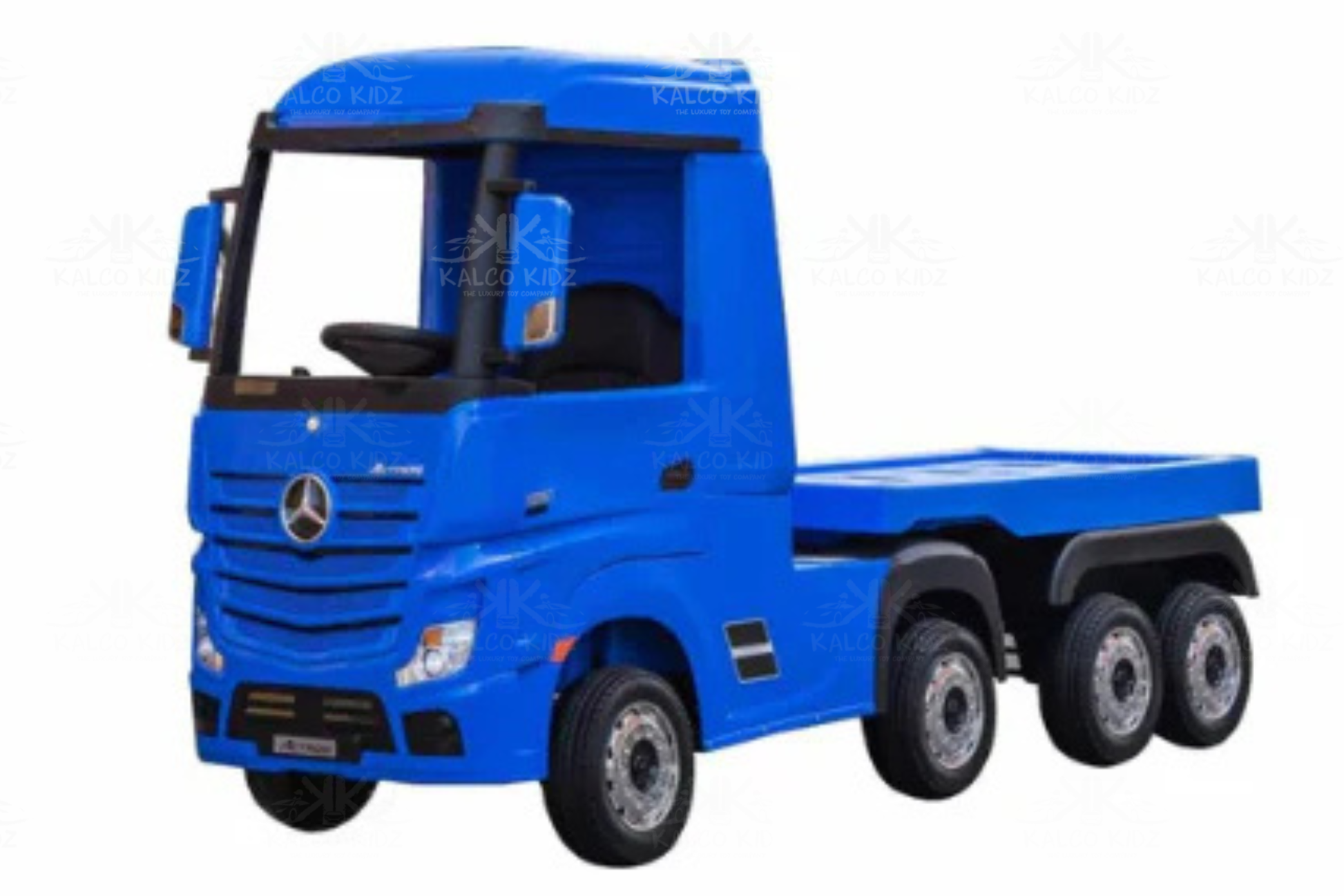 Kids Ride on Car Blue Mercedes Actros Truck on a white background