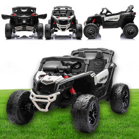 CanAm UTV MINI - White | 24V | Leather Seat | EVA Wheels | High Power | RC