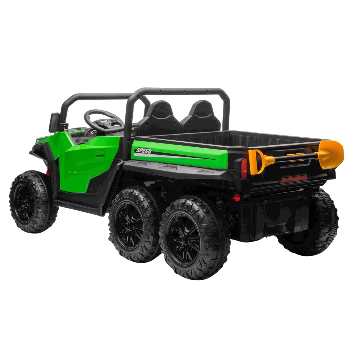 GATOR FARM TIPPER DUMP TRUCK - Green | 24V | 4WD | 2 Seater | 6 Wheels | Leather Seat | EVA Wheels