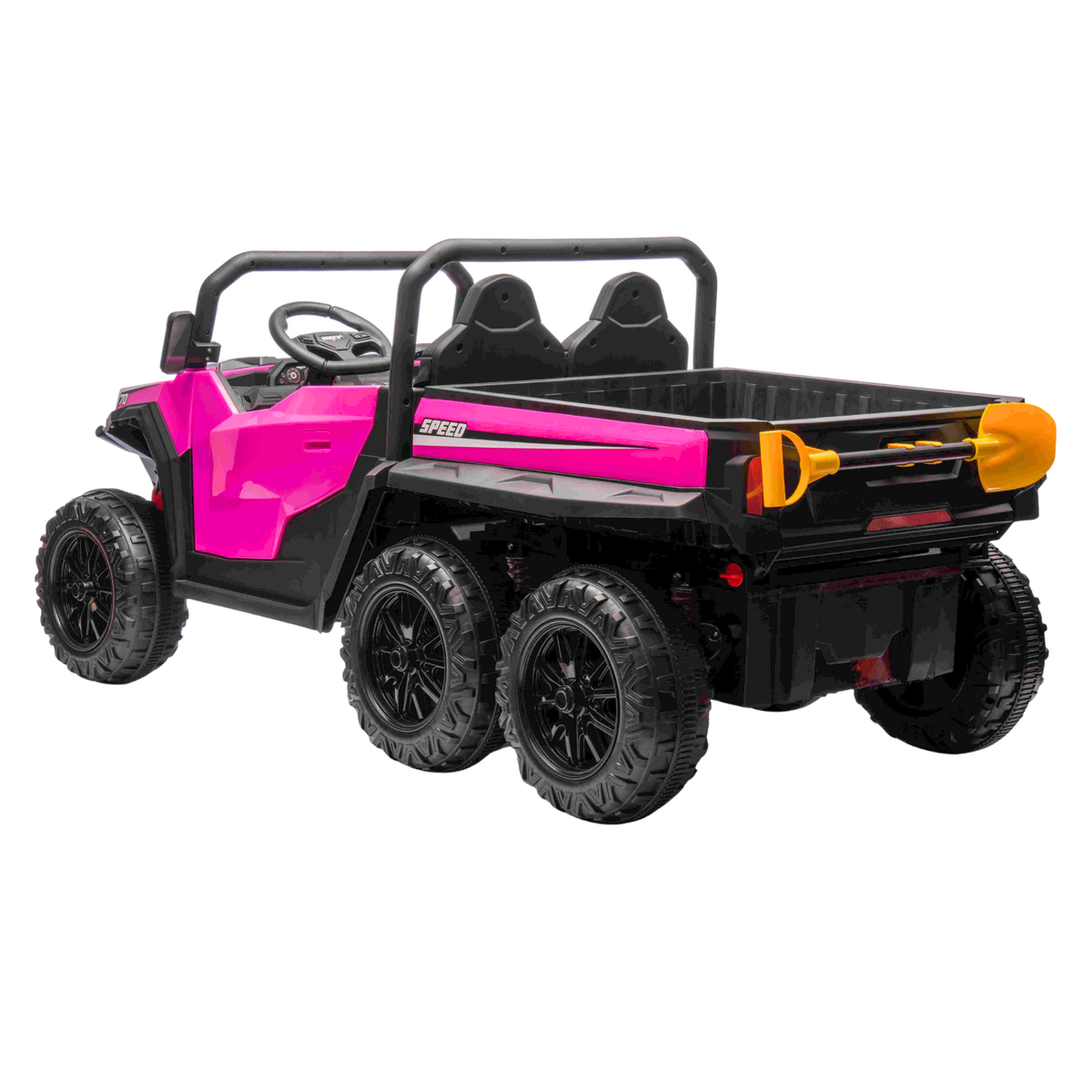 GATOR FARM TIPPER DUMP TRUCK - Pink | 24V | 4WD | 2 Seater | 6 Wheels | Leather Seat | EVA Wheels