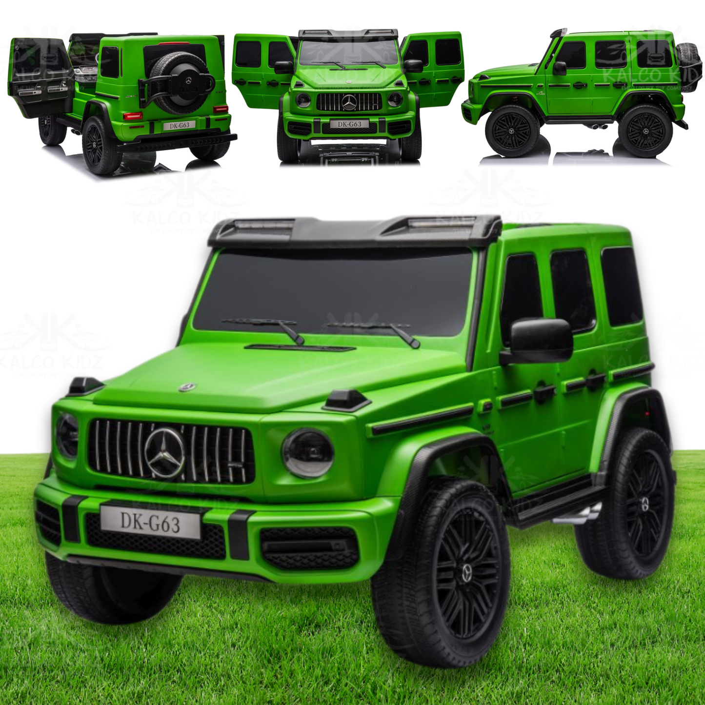 MERCEDES G63 AMG XXL - Matte Green | 48V | 2 Seat | Removable Tablet | Leather Seat | RC