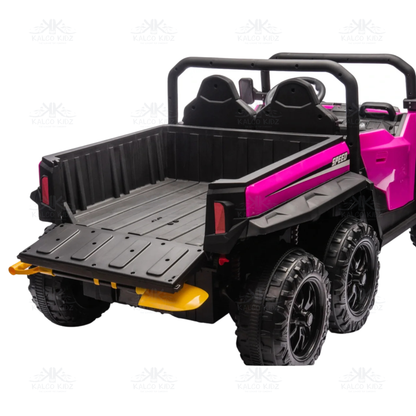 GATOR FARM TIPPER DUMP TRUCK - Pink | 24V | 4WD | 2 Seater | 6 Wheels | Leather Seat | EVA Wheels
