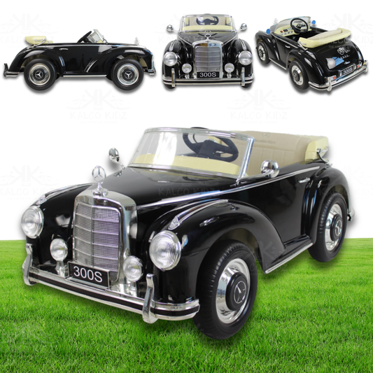 MERCED-BENZ 300S - Black | 12V | Leather Seat | EVA Wheels | RC