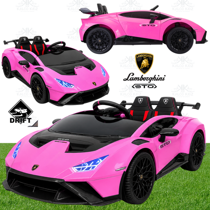 Lamborghini Huracan STO DRIFT - Blue | 24V | High Power | Leather Seat | EVA Wheels
