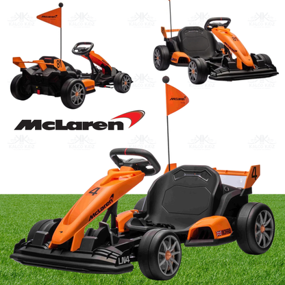Mclaren Drift GO Kart - Orange | 24V | Adjustable Seat