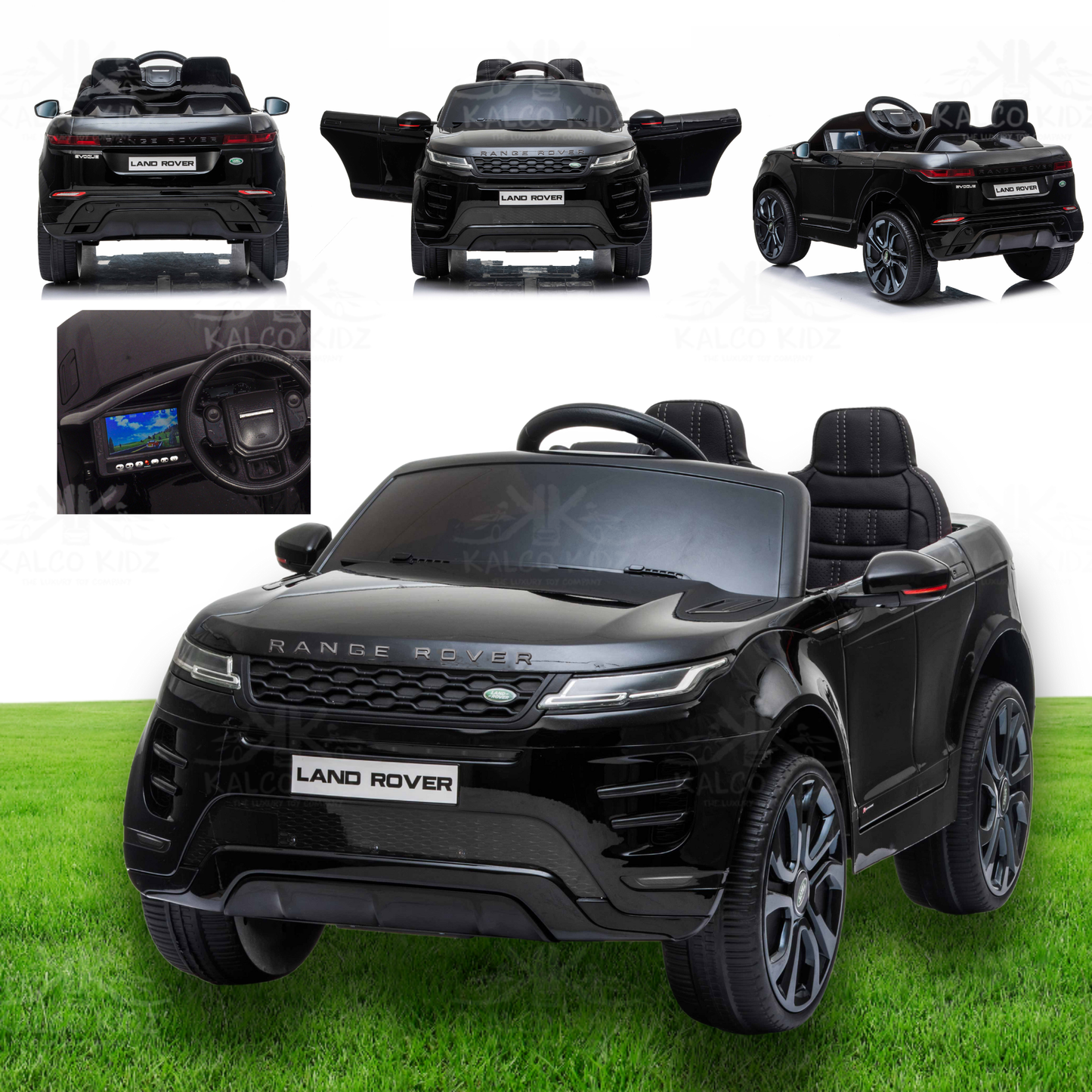 RANGE ROVER EVOQUE - Black | 12V | MP4 | Leather Seat | EVA Wheels | RC