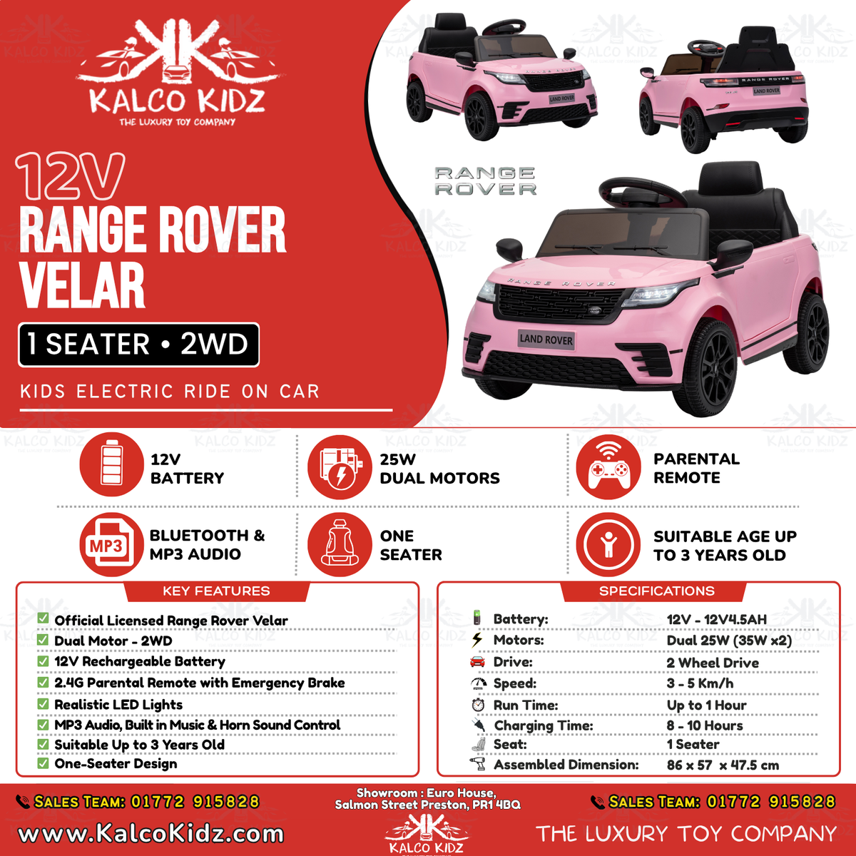 Range Rover Velar - Pink | 12V | RC