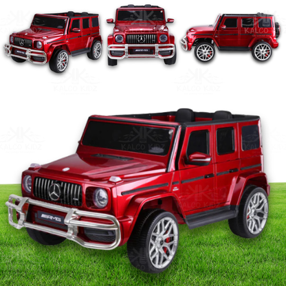 MERCEDES G63 AMG - Metallic Red | 24V | 2 Seater | MP4 | Leather Seat | EVA Wheels | RC