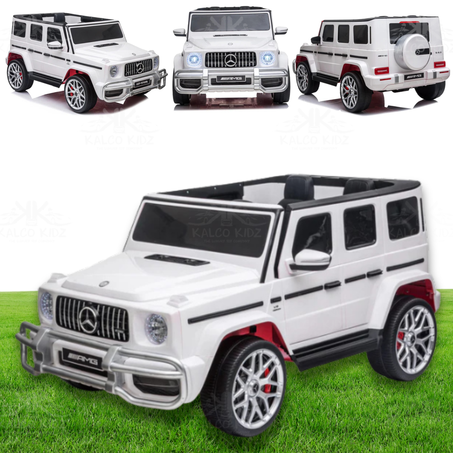 MERCEDES G63 AMG - White | 24V | 2 Seater | MP4 | Leather Seat | EVA Wheels | RC