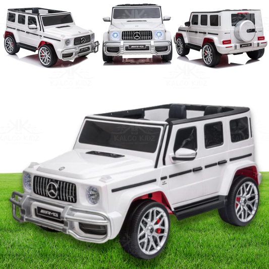 MERCEDES G63 AMG - White | 24V | 2 Seater | MP4 | Leather Seat | EVA Wheels | RC